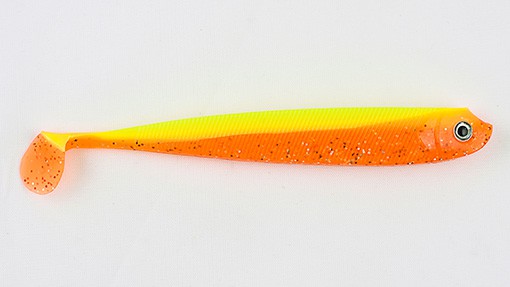 Zanderfang Gummifisch Ausreizer in gelb orange